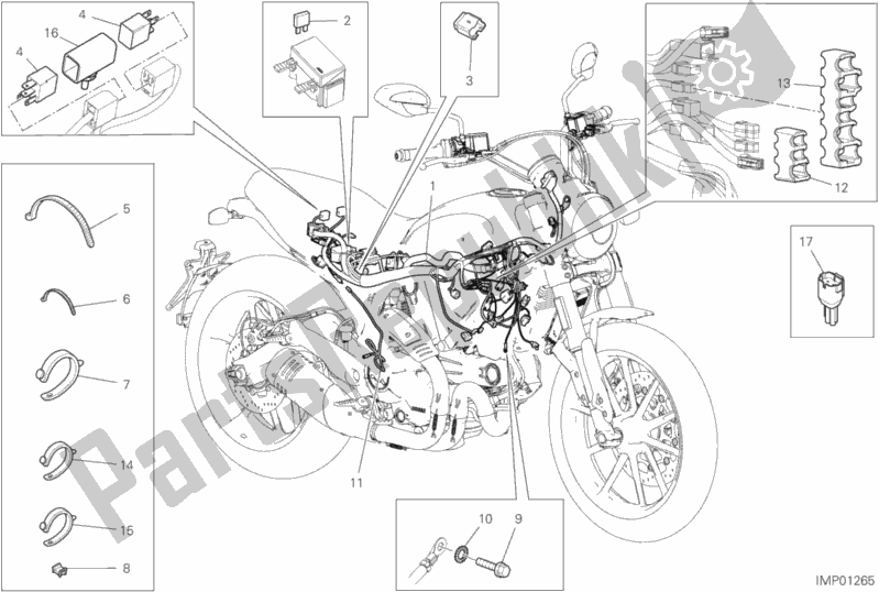 Toutes les pièces pour le Système électrique Du Véhicule du Ducati Scrambler Icon Dark Thailand USA 803 2020